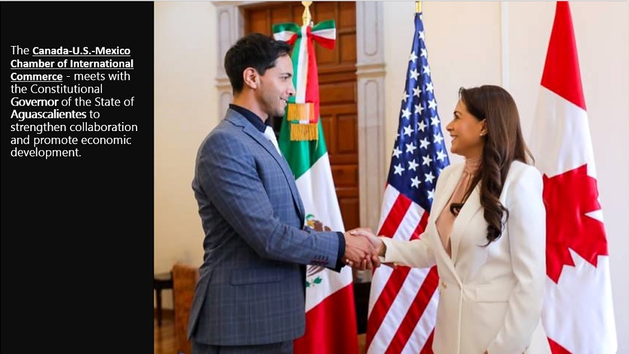 The International President of CUSMEX, Victor Rosales, held a working meeting with the Constitutional Governor of Gobierno del Estado de Aguascalientes , Tere Jimenez, at the Government Palace of Aguascalientes.